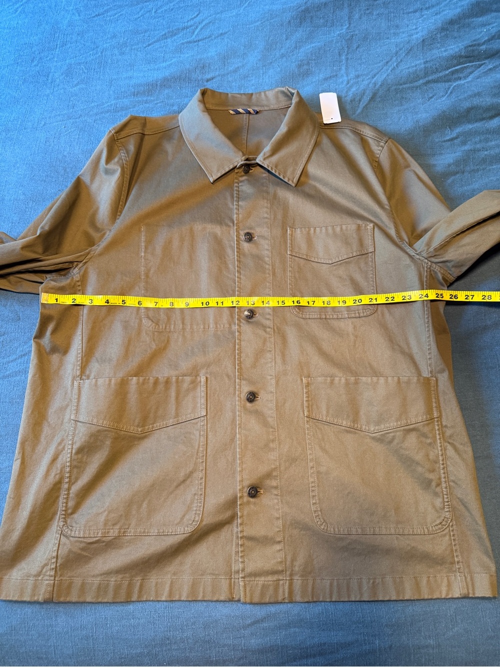 BROOKS BROTHERS - Dark Olive Cotton Twill Chore Coat in Men’s 2XL (NWT) - Picture 10 of 13